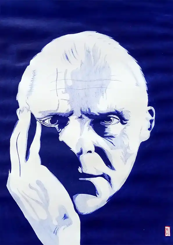 Portrait de Anthony Hopkins au stylo Bic