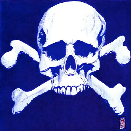 Tête de mort au stylo Bic